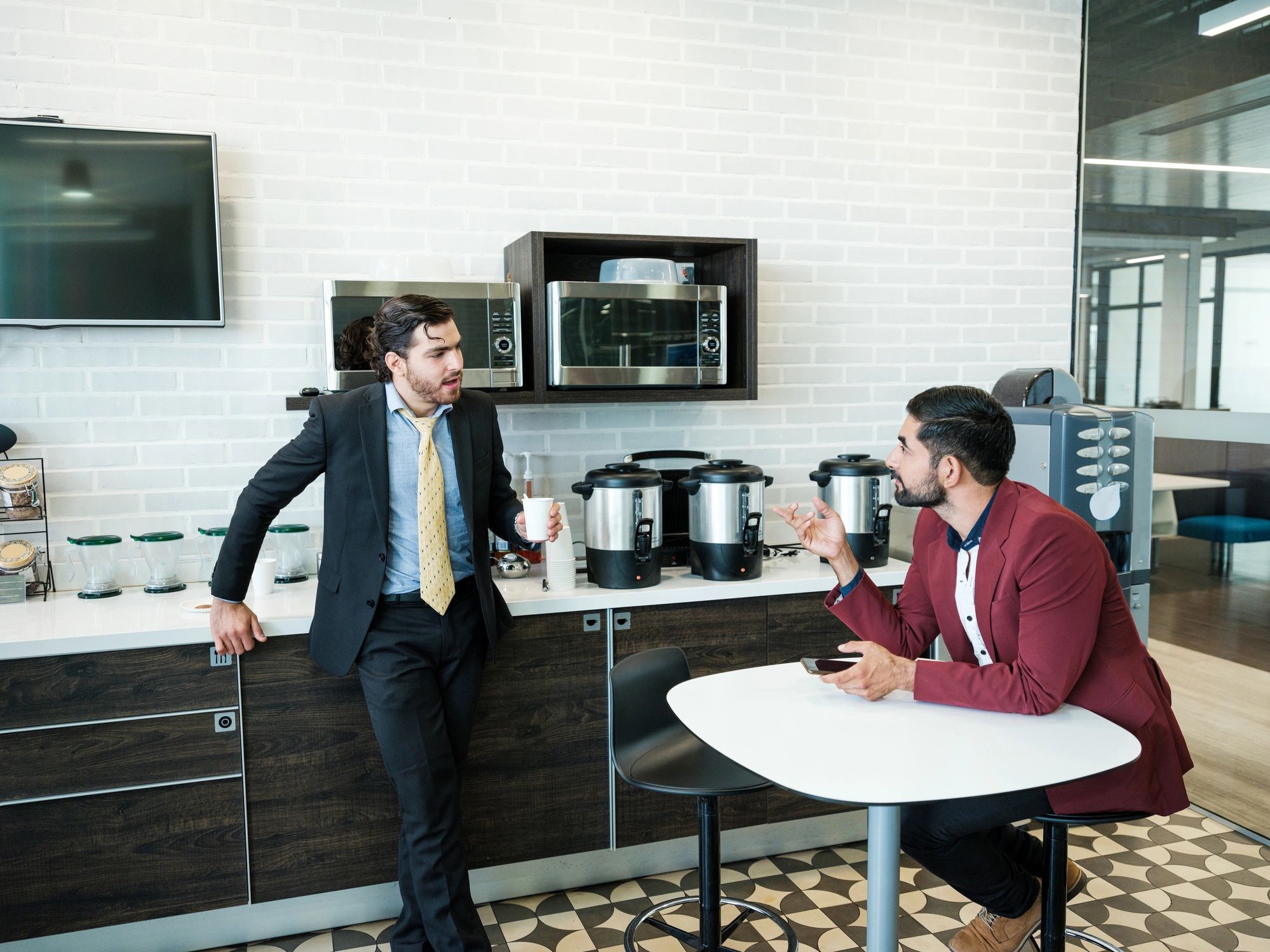 Business meeting for bank account opening