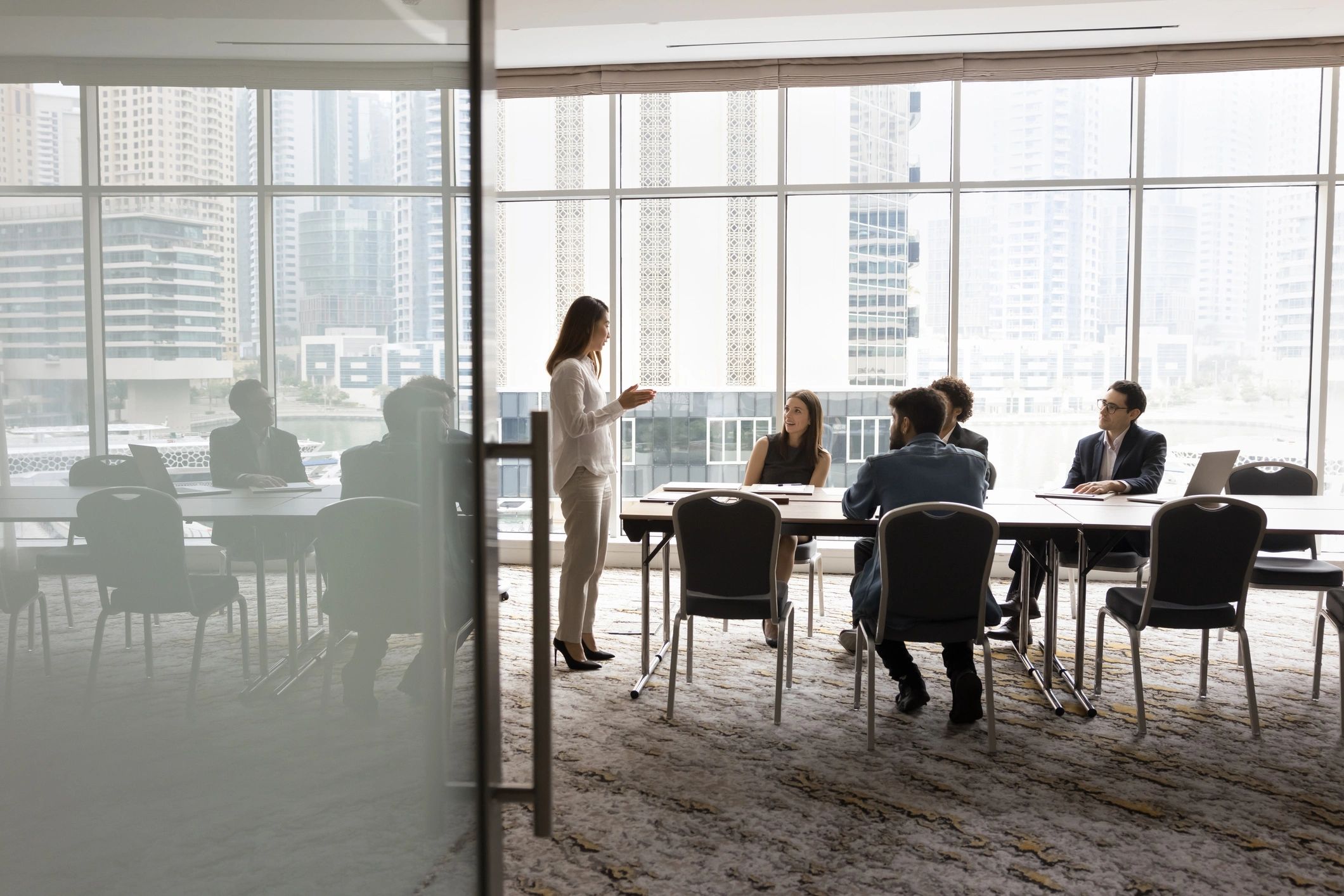 Business team in a corporate legal meeting